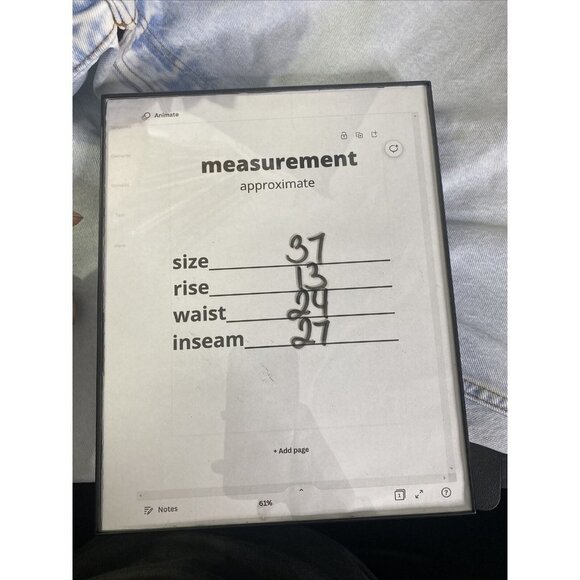 Abercrombie & Fitch The Mom 10.5" High Rise Easy Fit Slightly Tapered Leg 37/24R - Picture 8 of 8